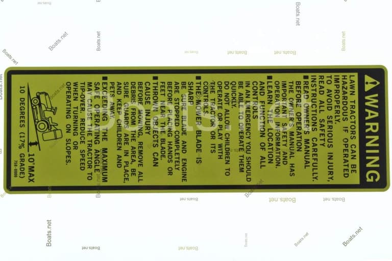 87114-758-010 LABEL, OPERATION (H.S.T.)