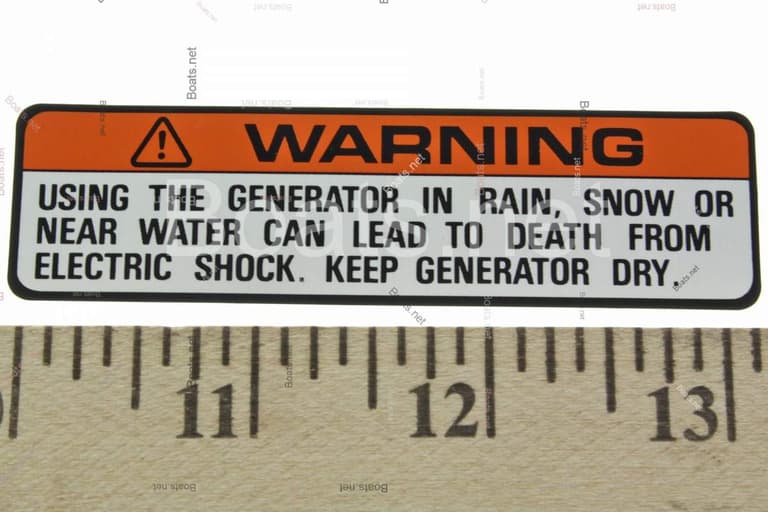 87168-ZC3-630 LABEL, RAIN WARNING (ENGLISH)
