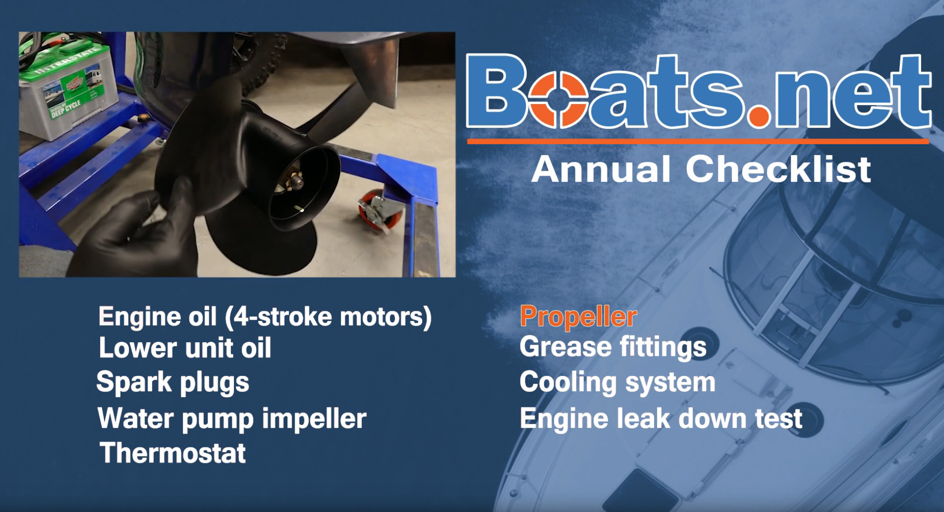 Outboard annual maintenance propeller