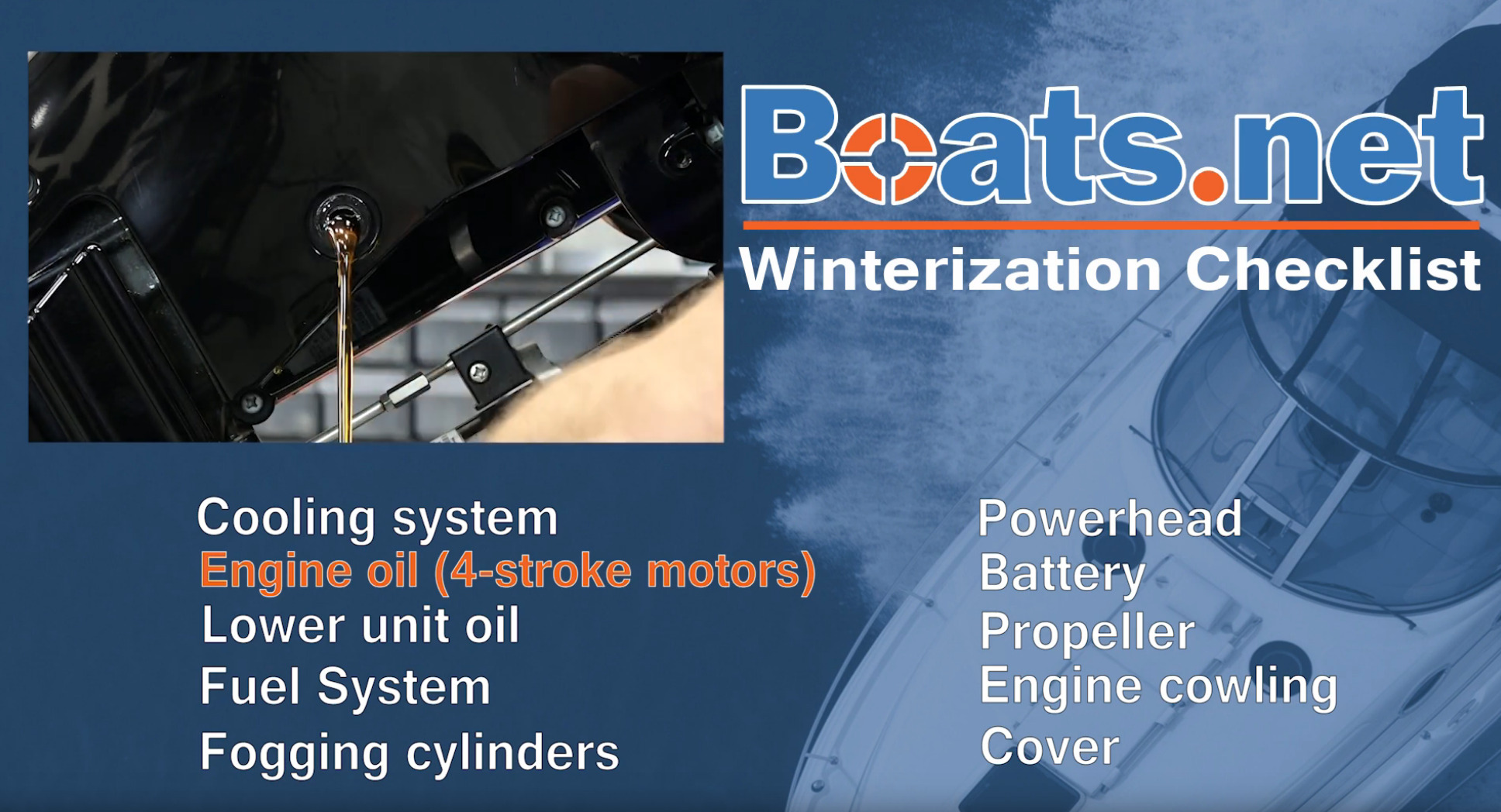 Outboard winterization oil change