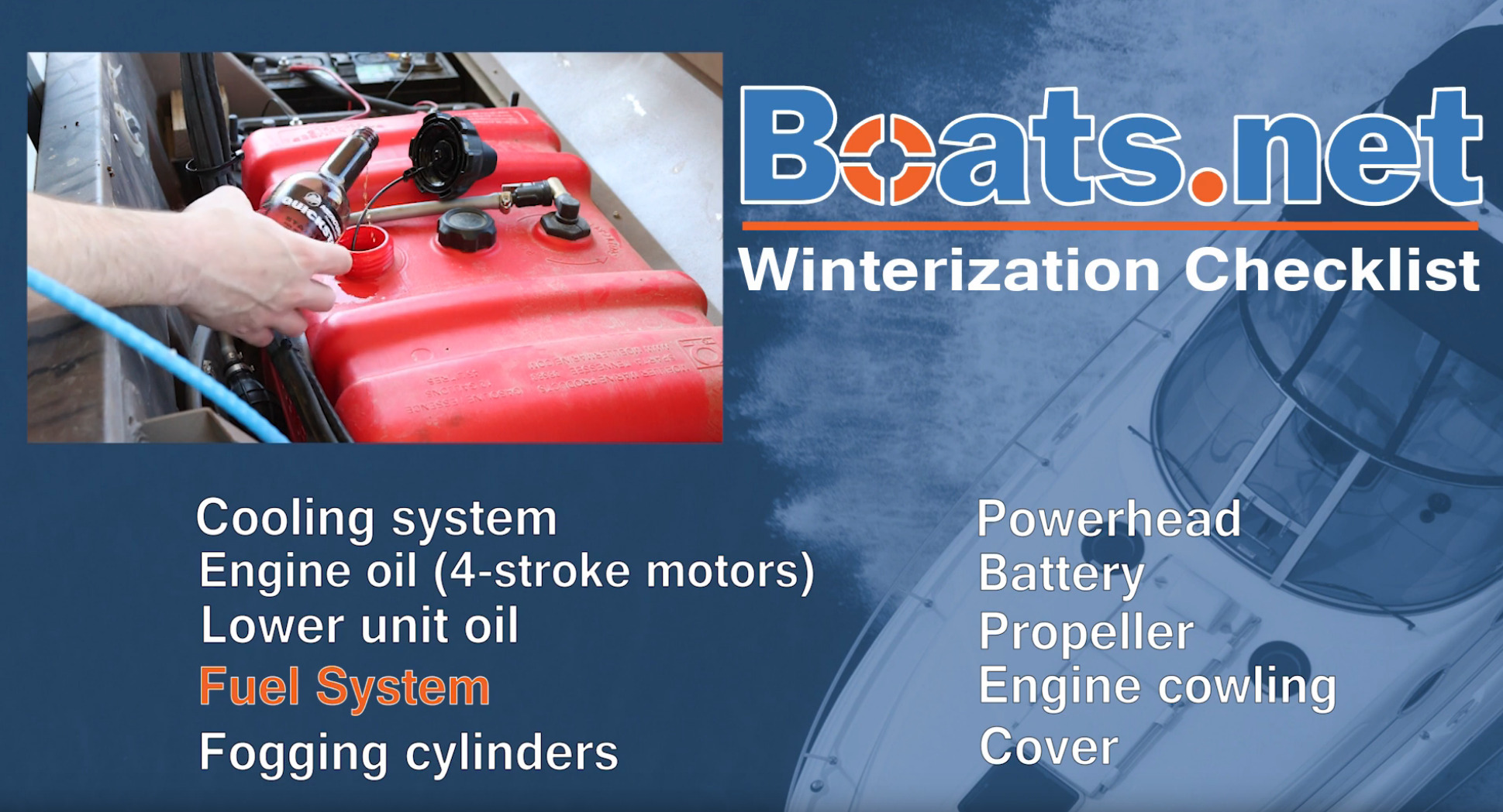 Outboard winterization fuel system
