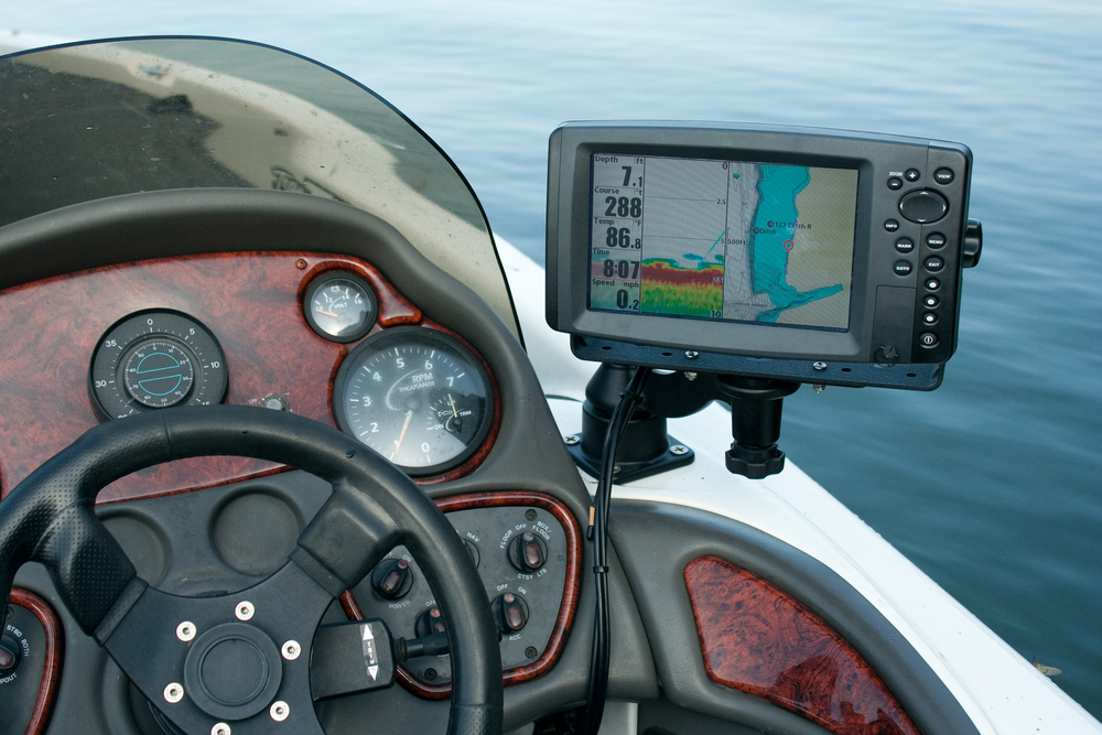 Boat safety equipment depth finder