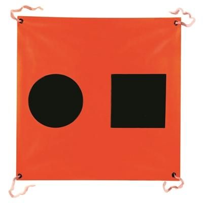 Boat visual distress signal orange flag
