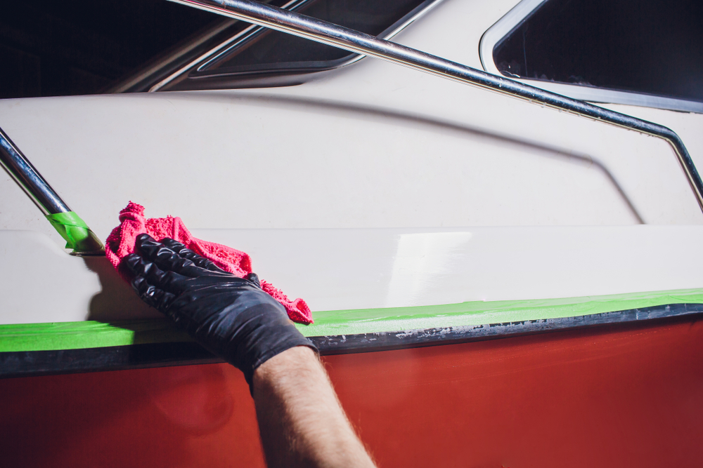 Fiberglass gelcoat maintenance cleaning