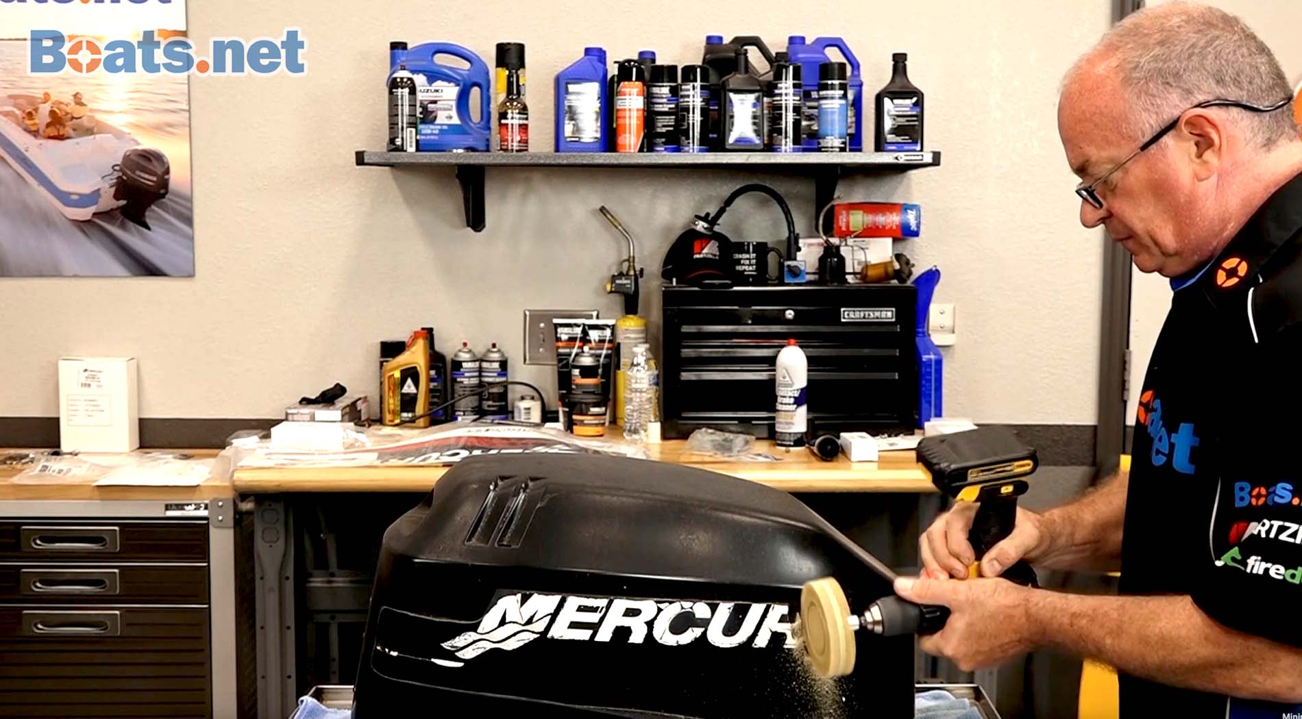 Mercury outboard decal removal