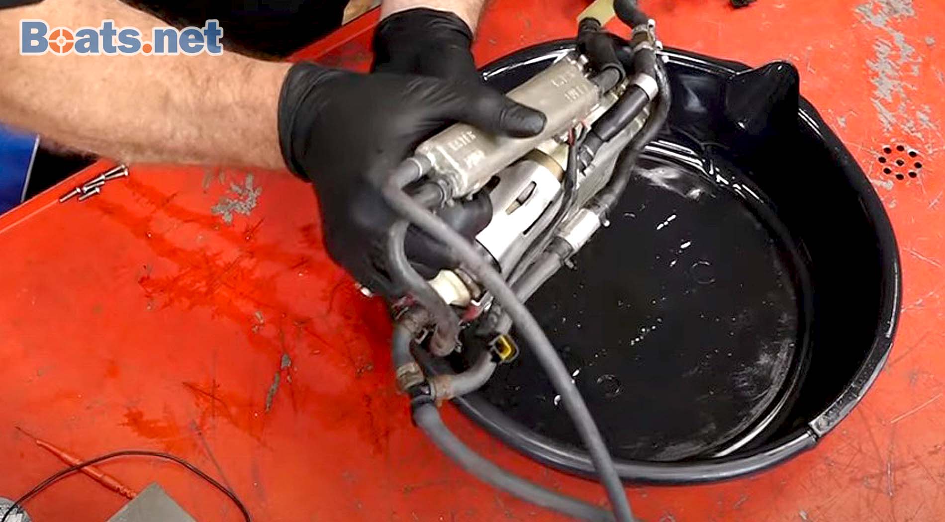How to dewinterize an outboard motor VST tank