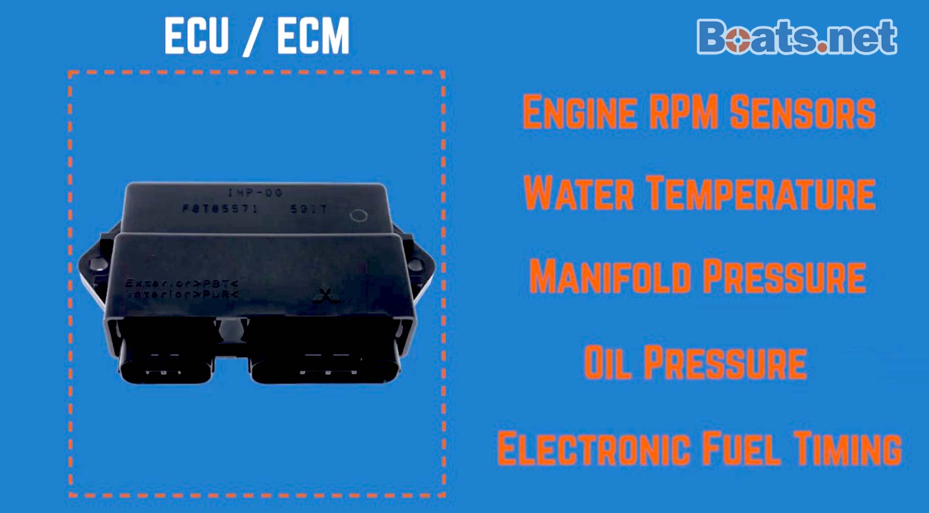 ECU-ECM outboard ignition system