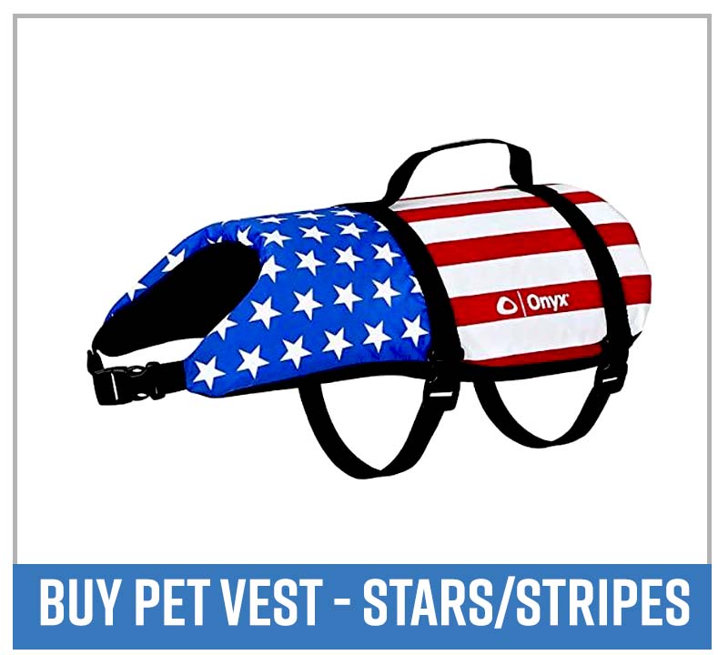 Buy Onyx nylon stars and stripes pet life vest