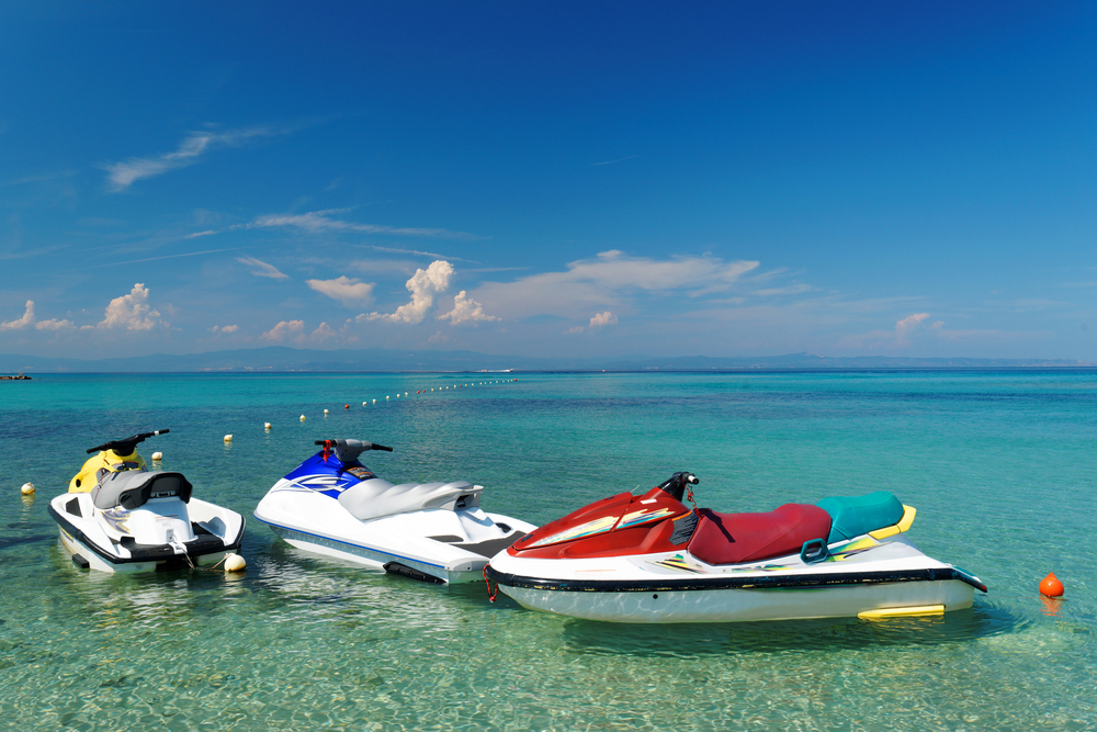 Anchored personal watercraft