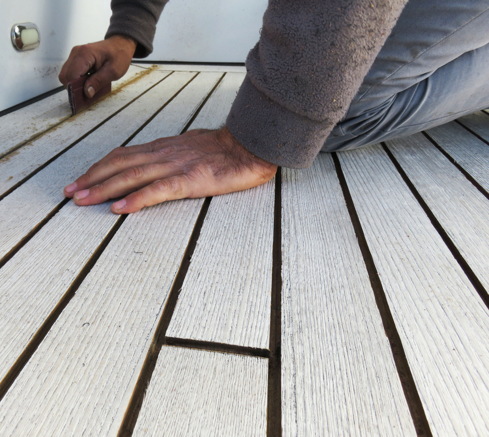 Marine sealant wood deck