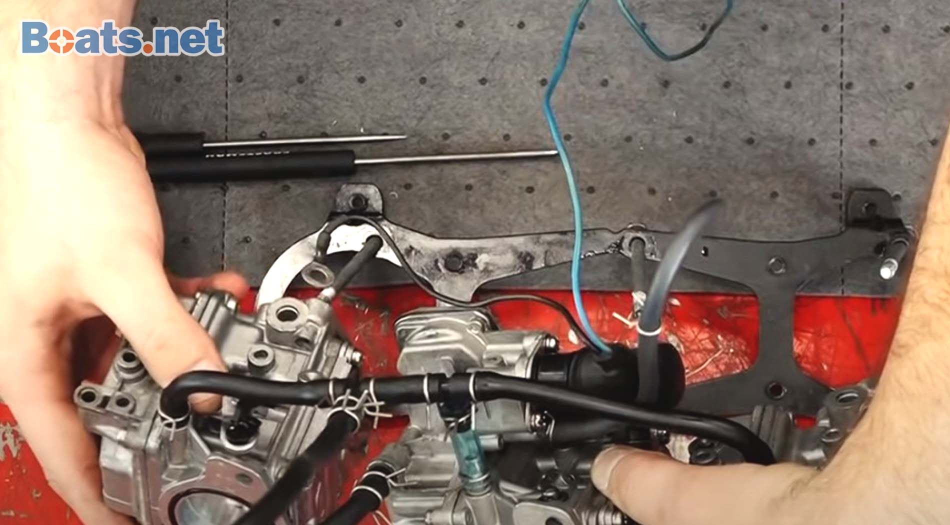 Yamaha 90 outboard engine carburetor rebuild