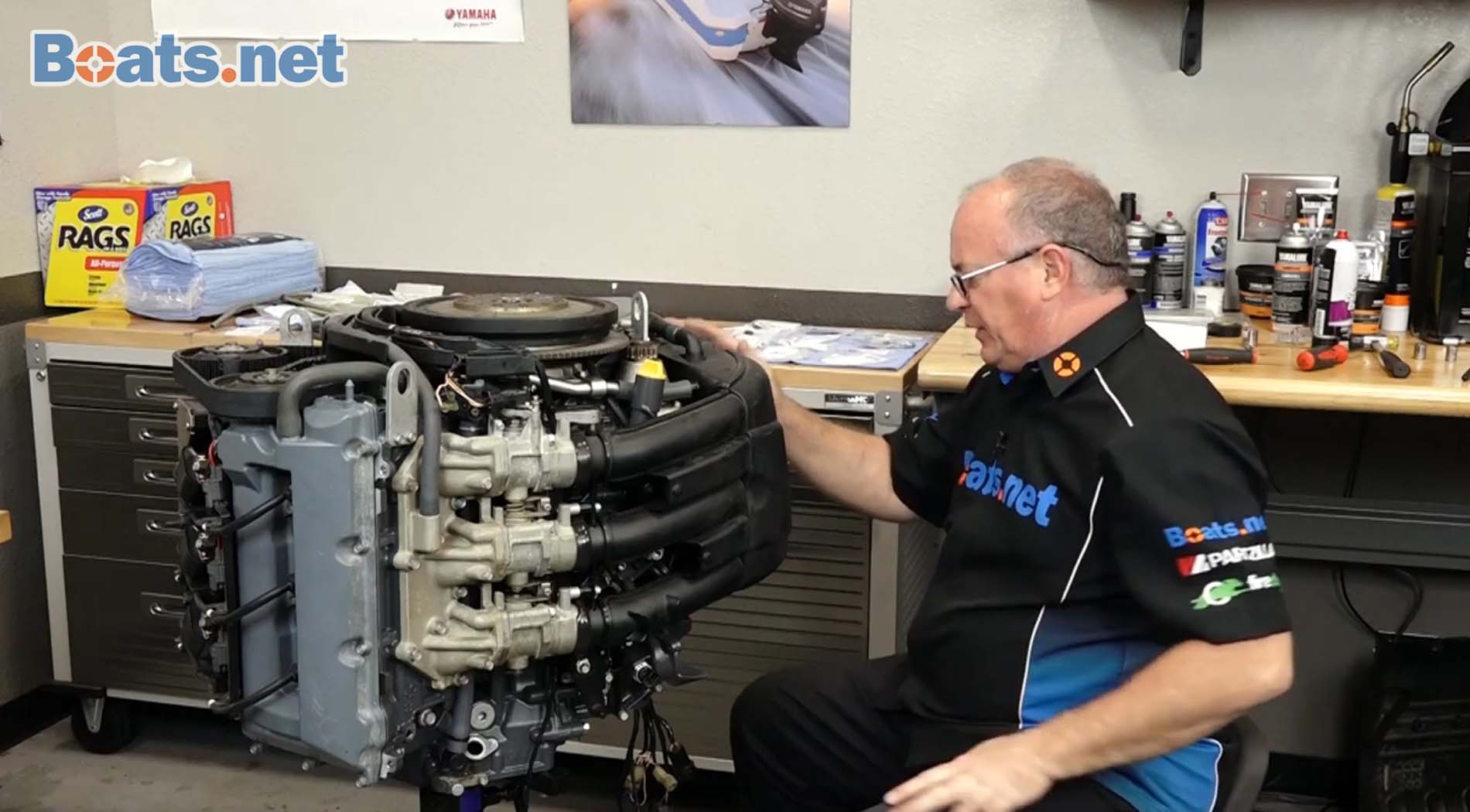 Yamaha F225TXRC outboard powerhead rebuild