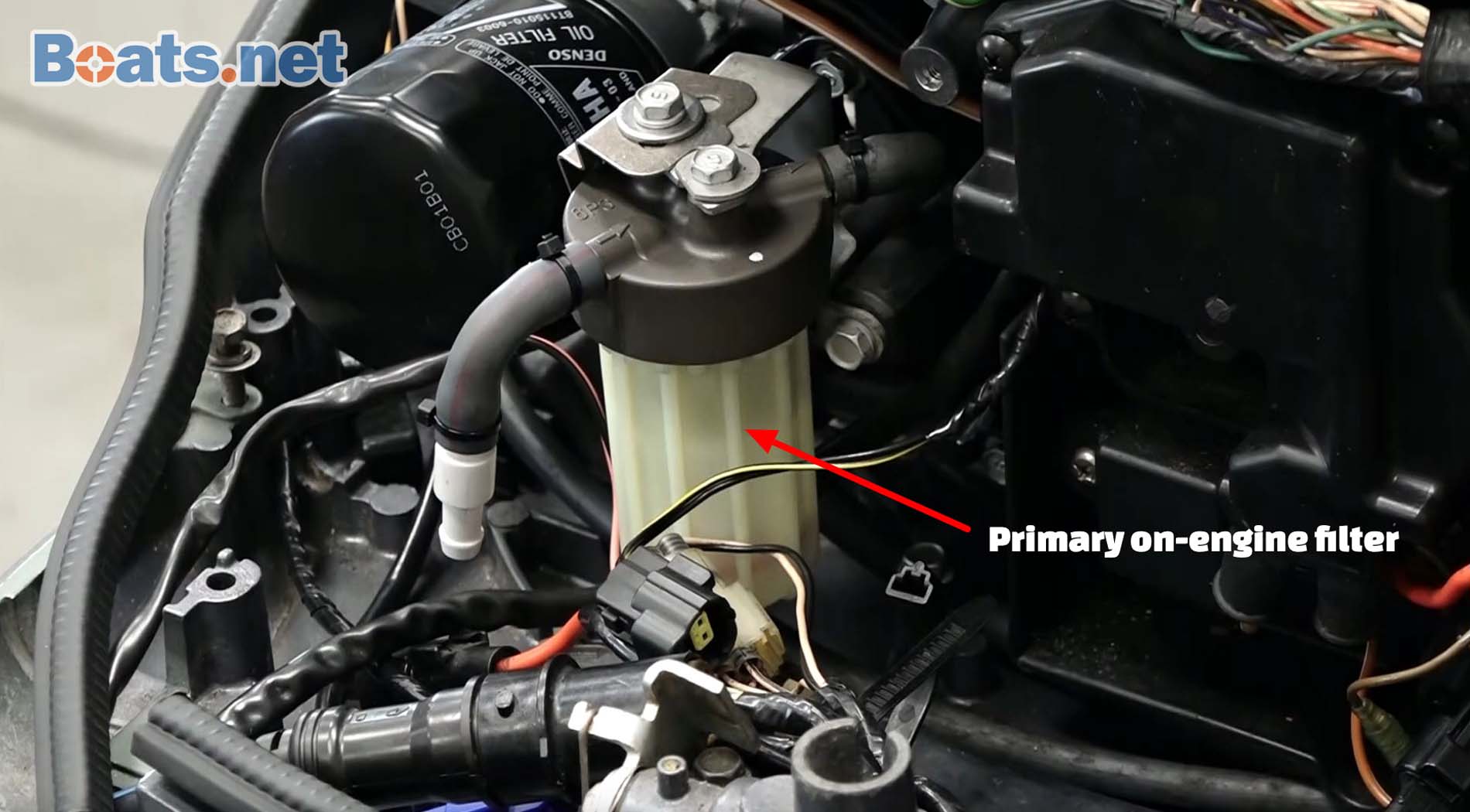Yamaha outboard primary on-engine fuel filter
